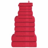 Gossi set prosoape frogn 12 piese, rosu, 360 g/m2