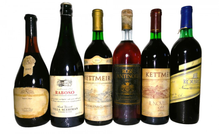 LOT - 5 - 6 STICLE VIN ROSU, Recoltare 1980/85/86/87/88/89