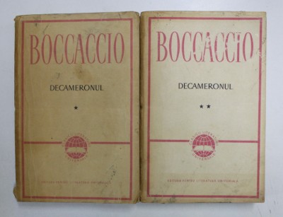 DECAMERONUL , VOL. I - II de GIOVANNI BOCCACCIO foto