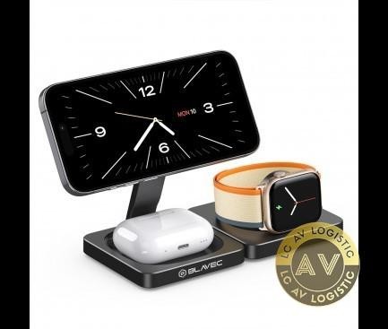 Incarcator Retea Wireless Blavec BQI-02 3in1 15W 1.67A Negru