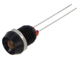 Lampă LED roșie 2V BULGIN DX1090/YL &Oslash;8mm IP66 cu conectori