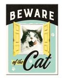 Magnet - Beware of the Cat, Nostalgic Art Merchandising
