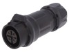 Conector Circular Mamă LUTRONIC 4 Pini Aurit IP67 Montare Cablu 10A 400V