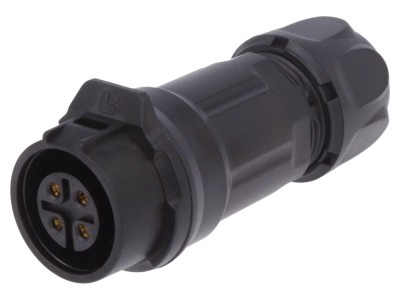 Conector circular mamă 4 pini aurit IP67 foto