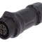 Conector circular mamă 4 pini aurit IP67