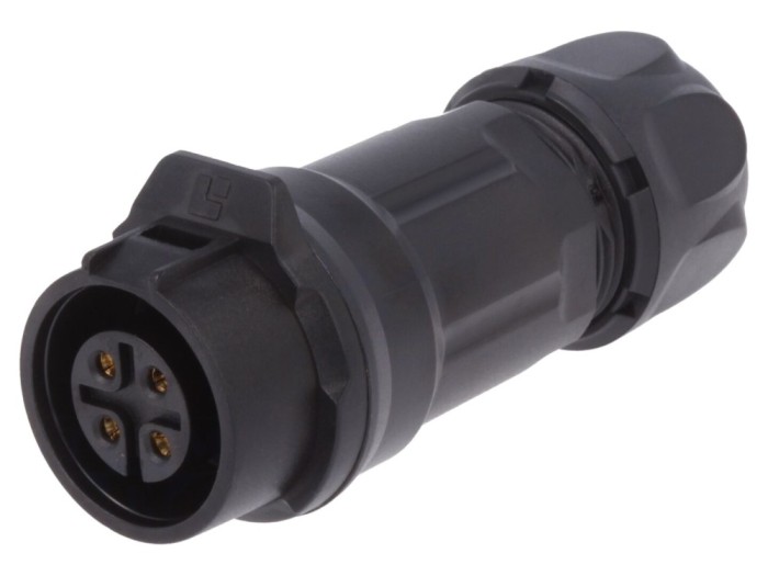 Conector circular mamă 4 pini aurit IP67
