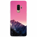 Husa silicon pentru Samsung S9 Plus, Mountain Peak Pink Gradient Effect