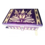 Cutie magică puzzle de depozitare pentru bijuterii pentru bibelouri cu cheie ascunsă decoratiune mov