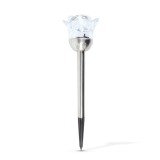 Lampă solară - trandafir - 1 LED RGB - 8 x 36,5 cm_11774