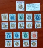 U.S.A-(1957-61)Medalia 'CAMPION al LIBERTATI-"10 LIDERI MONDIALI-(fiecare: 2vall =4 &amp; 8c-t0tal 19timbre.''.- (Cat Scot=8$)-stampilat--Vezi-Scan