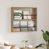 vidaXL Raft pentru reviste cu raft Stejar Artizanal 80 x 12 x 70 cm 890850