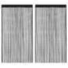 VidaXL Draperii cu franjuri, 2 buc., 140 x 250 cm, negru 132401