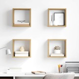 vidaXL Set de 4 Rafturi Montate pe Perete Stejar Artizanal MDF cu Furnir