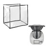 Husa Protectie Kwmobile Thermomix TM5 TM6, Silicon, Transparent/Negru, Anti-praf, Accesorii Multicooker