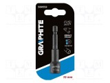 Capăt de șurubelniță HEX 10mm 65mm cu impact GRAPHITE