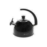 Fierbător tradițional fabricat din inox, ceainic 2.6 litri, 19-23 cm, negru, Como, Kassel