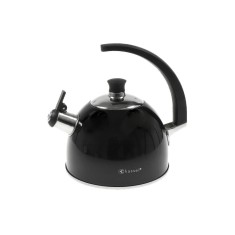 Fierbător tradițional fabricat din inox, ceainic 2.6 litri, 19-23 cm, negru, Como, Kassel