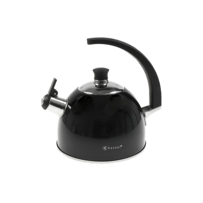 Fierbător tradițional fabricat din inox, ceainic 2.6 litri, 19-23 cm, negru, Como, Kassel