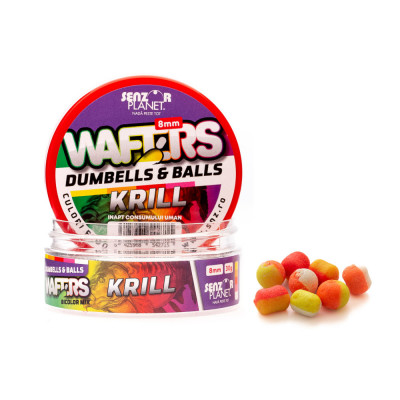 Wafters dumbells &amp;amp;amp; balls bicolor krill 8mm 30g foto