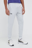 Cumpara ieftin Under Armour pantaloni de trening Armour Fleece barbati, culoarea gri, neted