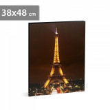 Tablou decorativ cu LED - &bdquo;Turnul Eiffel&rdquo; - 2 x AA, 38 x 48 cm 58485