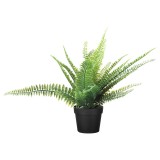 Planta artificiala in ghiveci, interior/exterior, Feriga de camera, 34x9 cm, Oem