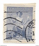 Cehoslovacia - A 20-a aniversare a Republicii, 1938 - 2 Kc, obliterat