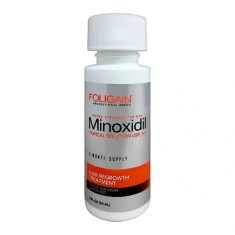 Solutie Foligain Minoxidil 5% tratament pentru cresterea parului si barbii, 1 flacon + o pipeta