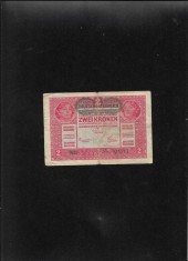 Austria Austro Ungaria 2 kronen korona 1917 (1919) supratipar Deutschosterreich seria926513