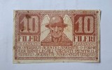 ROMANIA 10 Fileri 1919 Timisoara , asignata , ban necesitate. Stare foarte buna, piesa de colectie