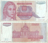 1993 , 1,000,000,000 dinara ( P-126 ) - Iugoslavia