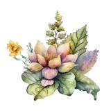 Sticker decorativ, Floare, Dragon, Verde, 60 cm, 1207STK-2