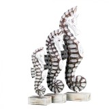 Set 3 caluti de mare sculptati din lemn exotic