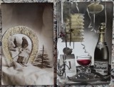 Lot doua felicitari tip carte postala sampanie Zarea, Circulata, Fotografie
