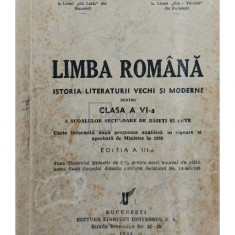 Gh. I. Chelaru - Limba romana - Istoria literaturii vechi si moderne pentru clasa a VI-a (editia 1935)