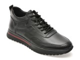 Ghete OTTER negre, LTK03, din piele naturala