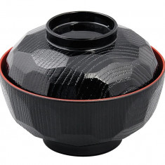 Bol cu capac - Soup Bowl Lacquerware, 12x9.5cm | Tokyo Design Studio