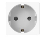 Priza schuko standard german 2M Gewiss System Pura alb lucios GWC20265
