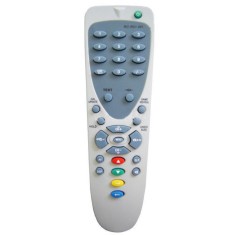 Telecomanda Universala pentru TV, Functionare baterii AAA, Distanta operare 8 m, Alb
