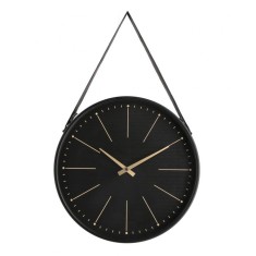 Ceas perete negru auriu Timely 40x6x66 cm