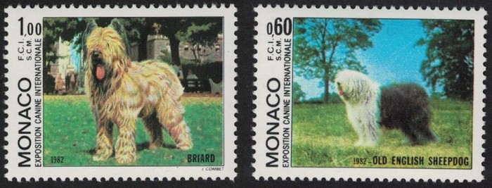 C2865 - M0naco 1982 - Caini 2v. neuzat,perfecta stare