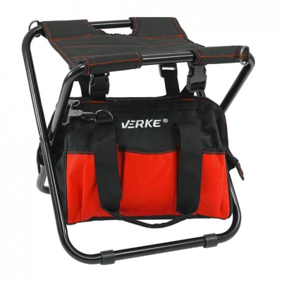 Geanta pentru organizarea sculelor si uneltelor, cu scaun, 42x29x31 mm, Verke foto