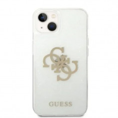 Husa Cover Guess TPU Big 4G Full Glitter pentru iPhone 14 Plus Clear