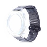 Curea material textil, compatibila Samsung Galaxy Watch Active 2, telescoape Quick Release, Negru/Argintiu, Very Dream