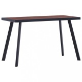 Cumpara ieftin Masă de bucătărie, natural și negru, 120x60x75 cm, MDF