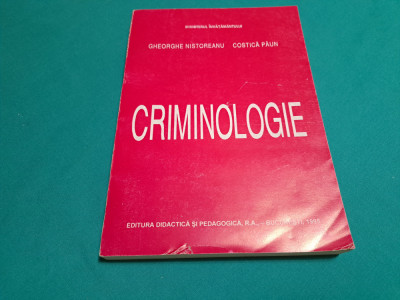 CRIMINOLOGIE / GHEORGHE NISTOREANU, COSTICĂ PĂUN /1994 foto