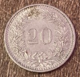 C50 - Moneda foarte veche - Elvetia - 20 rappen - 1983