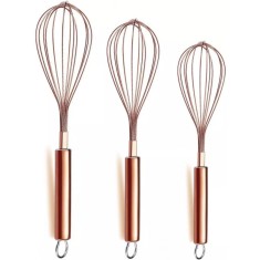 Set 3 teluri din inox Berglander, 31cm/26cm/21cm, Roz/Auriu