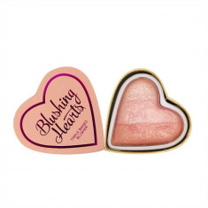 Blush Iluminator Makeup Revolution I Heart Makeup Blushing Hearts Peachy Pink Kisses 10g foto