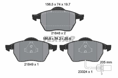 TEXTAR 2184903 Q+ set placute frana,frana disc foto